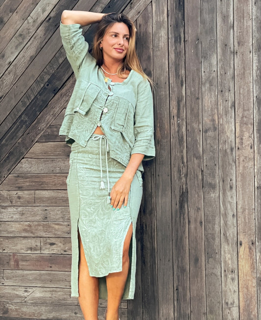 Capri Linen Skirt