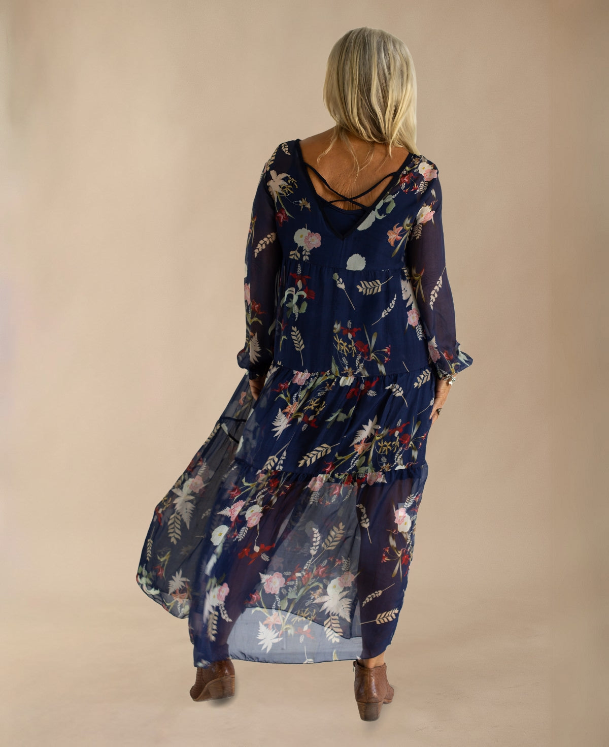Fantasia Silk Print Dress