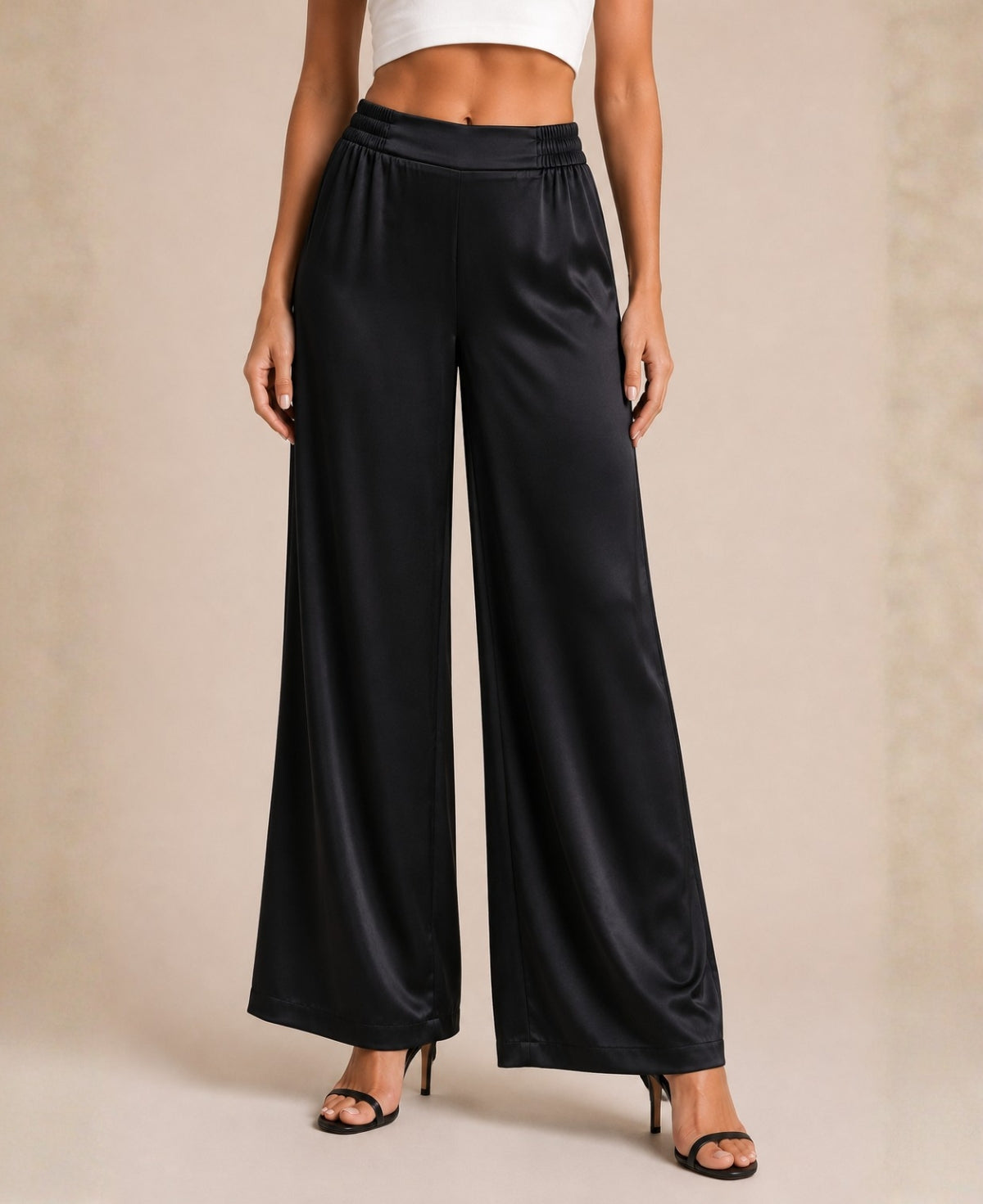 Augusta Satin Pants – Wide Leg Satin Pants