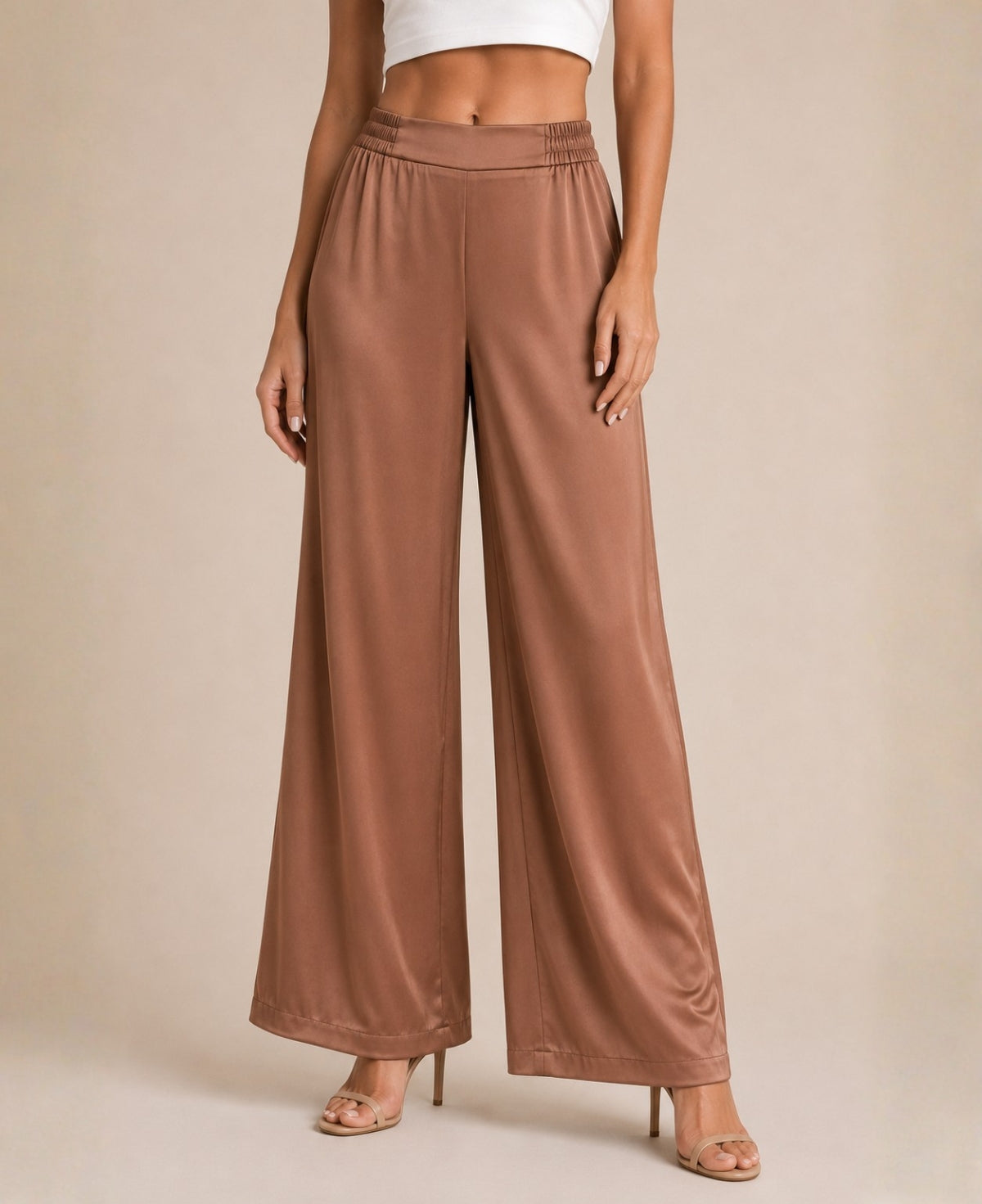 Augusta Satin Pants – Wide Leg Satin Pants