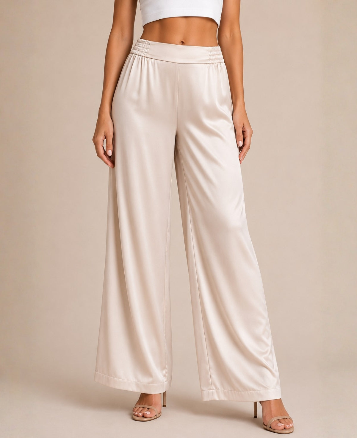 Augusta Satin Pants – Wide Leg Satin Pants