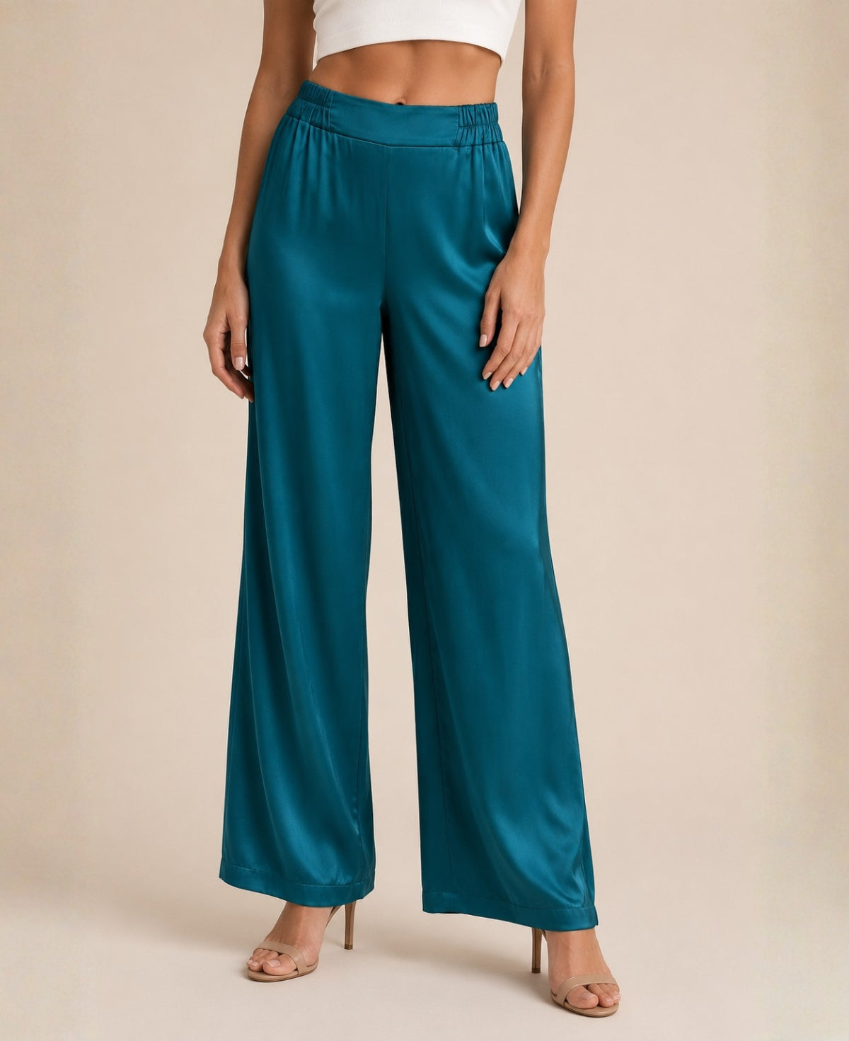 Augusta Satin Pants – Wide Leg Satin Pants