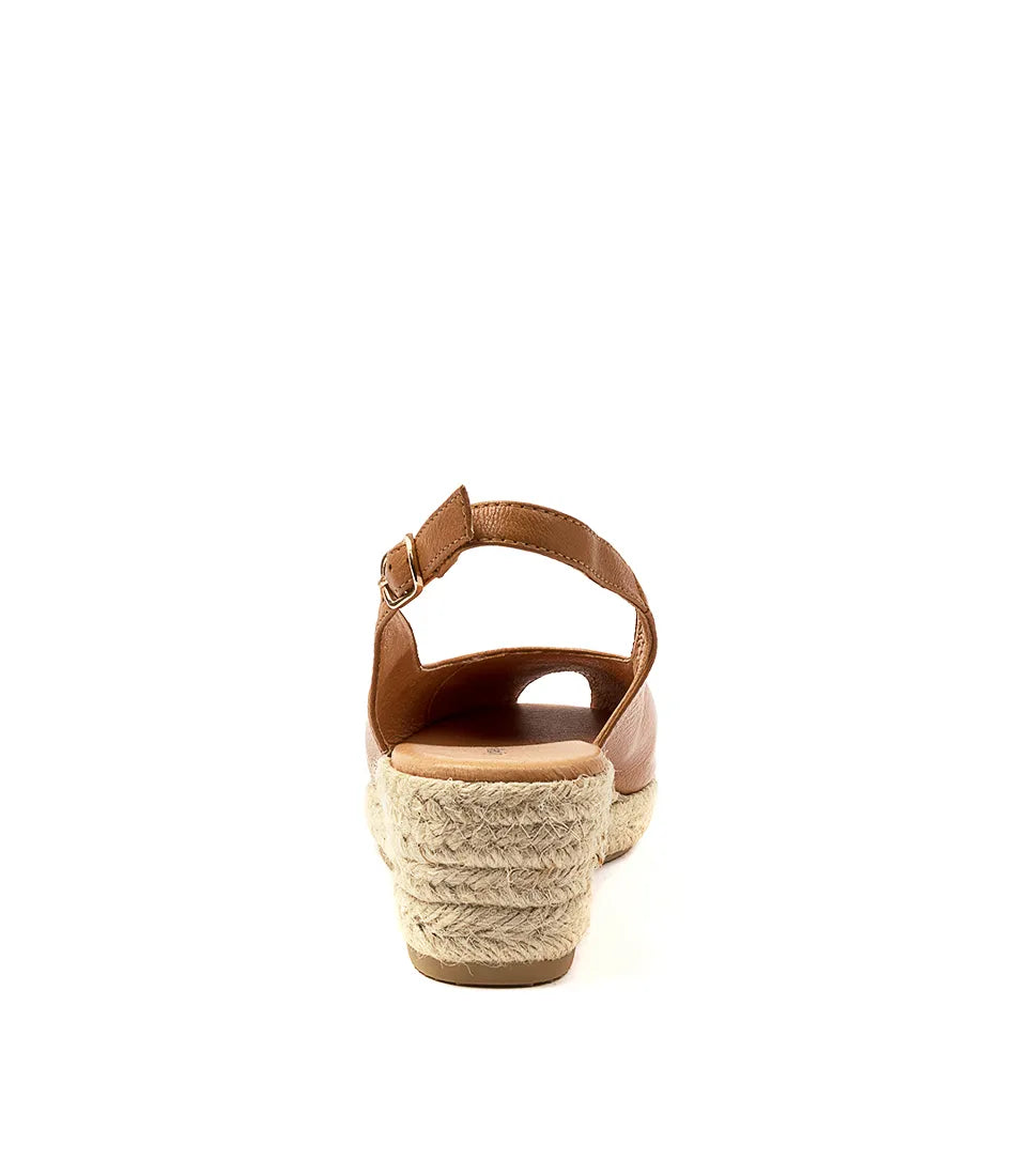Back view of the SANIARLY espadrille wedges, highlighting the adjustable buckled slingback strap and textured jute wedge heel.